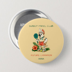 Persoonlijke Kinderen Padel Rugzak Speld Aangepast Ronde Button 7,6 Cm