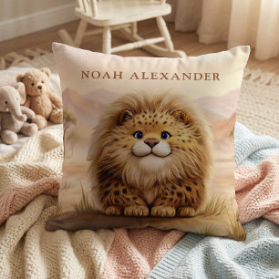 Persoonlijke Kinderen Safari Schattig Fluffig Luip Kussen