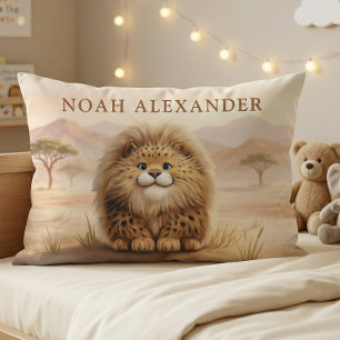 Persoonlijke Kinderen Safari Schattig Fluffy Luipa Kussensloop