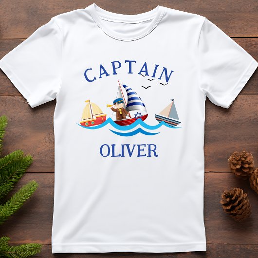 Persoonlijke Kinderen Scheepskapitein T-shirt