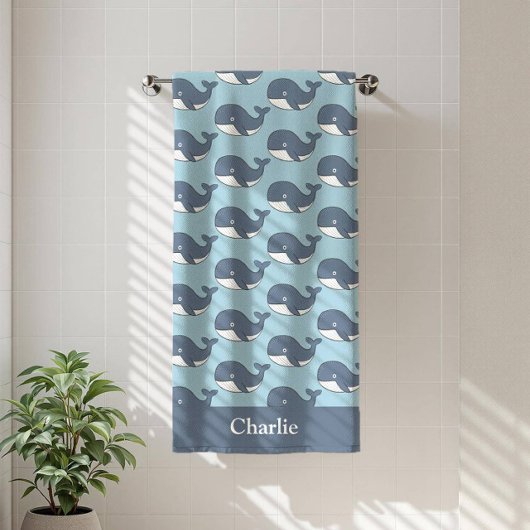 Persoonlijke Kinderen Walvis Badhanddoek