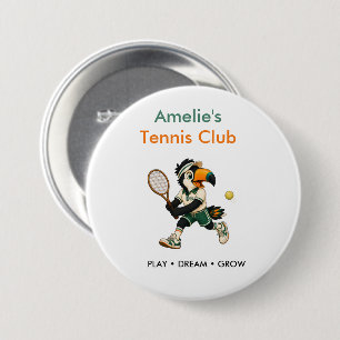 Persoonlijke kinderentertainmentstassen tennis rug ronde button 7,6 cm