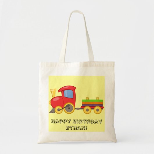 Persoonlijke kinderentreintas tote bag (Voorkant)
