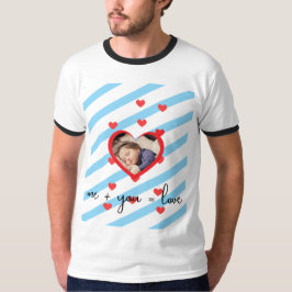Persoonlijke kinderfoto – Ik + Jij = Liefde T-shirt