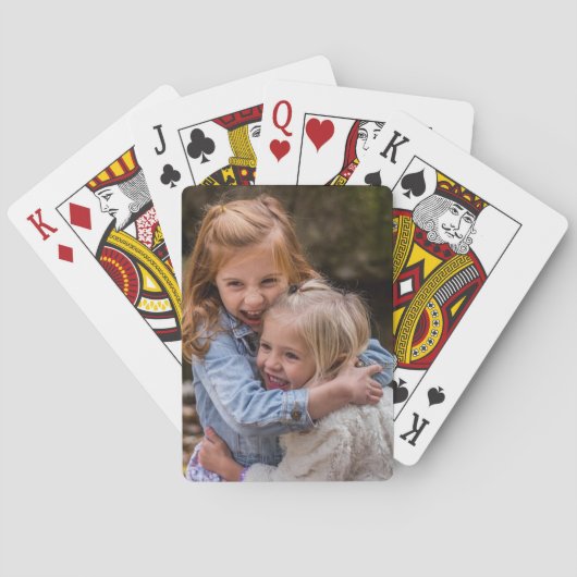 Persoonlijke kinderfotospeelkaarten pokerkaarten (Achterkant)