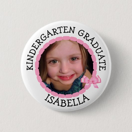 Persoonlijke Kindergarten Afstuderen Foto Button (Voorkant)