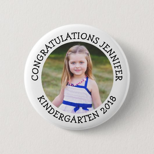 Persoonlijke Kindergarten Afstuderen Foto Button (Voorkant)