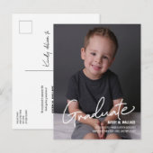 Persoonlijke Kindergarten Afstuderen met Foto Anno Aankondigingskaart (Voorkant / Achterkant)