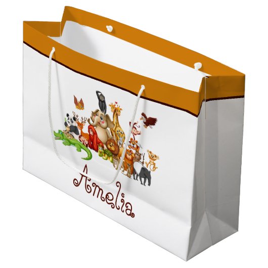Persoonlijke kinderhuisdieren groot cadeauzakje (Voorkant Gekanteld)