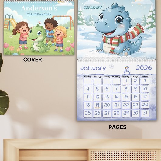 Persoonlijke kinderkalender Dinosaur Adventure 202 Kalender