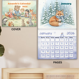 Persoonlijke kinderkalender Woodland Forest Friend Kalender