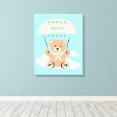 Persoonlijke kinderkamer muur kunst canvas afdruk (Insitu (Houten vloer))