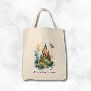 Persoonlijke Kinderkasteelbibliotheekboek Tote Bag
