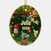 Persoonlijke kindernaam feeënornament keramisch ornament (Rechts)