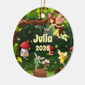 Persoonlijke kindernaam feeënornament keramisch ornament (Links)