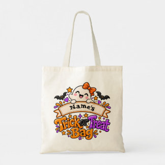 Persoonlijke kindertrick-or-treat Halloween-tas Tote Bag