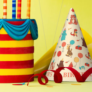 Persoonlijke kinderverjaardag Party Animals Feesthoedjes