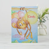 Persoonlijke kinderverjaardagskaart  bedankkaart (Staand voorkant)