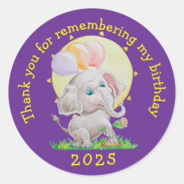 Persoonlijke kinderverjaardagsstickers ronde sticker