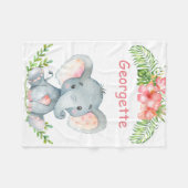 Persoonlijke kindveilige dop met olifant fleece deken (Voorkant (Horizontaal))