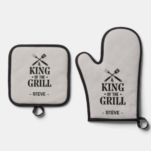 Persoonlijke King of the Grill BBQ Ovenwant & Pannenlap Set