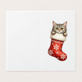 Persoonlijke Kittensok Kerstkaart Kaart (Buitenkant ongevouwen)