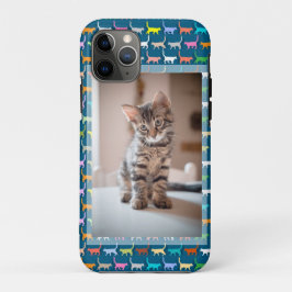 Persoonlijke Kitty Kat Foto Kat Afdruk iPhone 11 Pro Hoesje