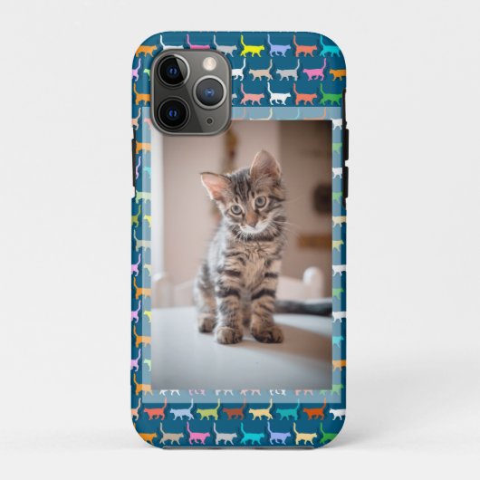 Persoonlijke Kitty Kat Foto Kat Afdruk Case-Mate iPhone Case (Achterkant)