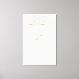 Persoonlijke Klas van 2026 Naam Elegante Kunst Canvas Afdruk