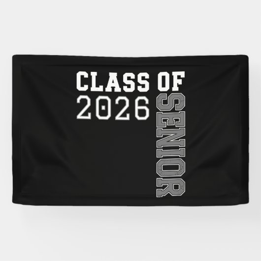 Persoonlijke klas van 2026 senior afstuderen spandoek (Horizontaal)