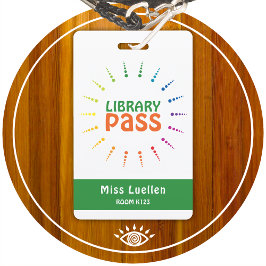 Persoonlijke klasbibliotheek-uitstapkaart badge