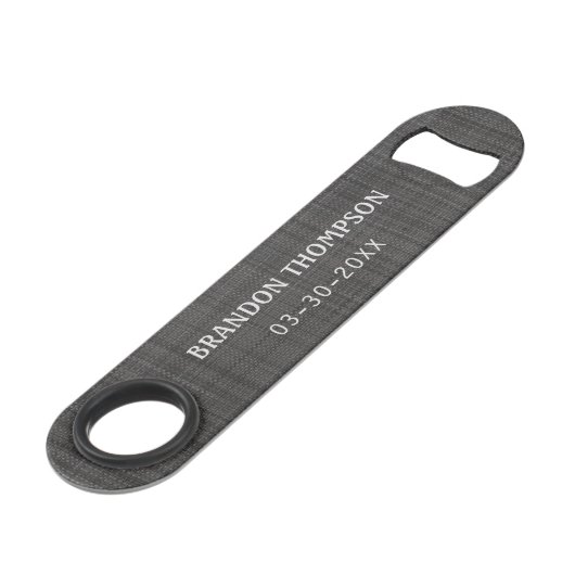 Persoonlijke Klasse Donker Staalgrijs Chic Speed Flessenopener (Voorkant Gekanteld)