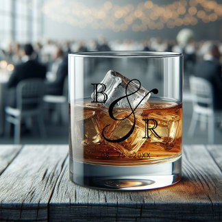 Persoonlijke Klasse Koppel Namen Initialen Whisky Glas