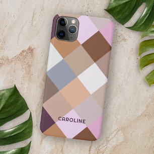 Persoonlijke Klasse Paars Roze Violet Roze Mozaïek iPhone 16 Pro Max Hoesje