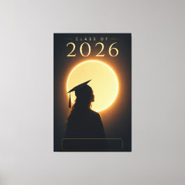 Persoonlijke Klasse van 2026 Naam Cadeau Kunst Canvas Afdruk