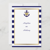 Persoonlijke Klassevolle Zeevaart Gouden Marine Tr Kaart (Achterkant)