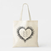 Persoonlijke Klassieke Bloemhart Tote Bag (Achterkant)