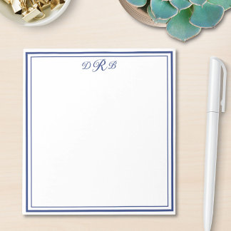 Persoonlijke Klassieke Elegante Monogram Initiaal Notitieblok
