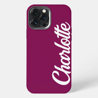 Persoonlijke Klassieke Elegante Monogram Wijn iPho iPhone 13 Pro Max Hoesje