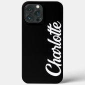Persoonlijke Klassieke Elegante Monogram Zwarte iP Case-Mate iPhone Case (Achterkant)