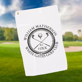 Persoonlijke klassieke golfclubnaam  golfhanddoek