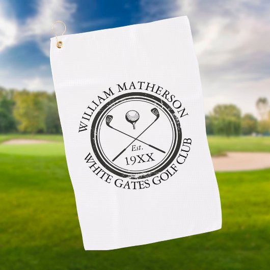 Persoonlijke klassieke golfclubnaam  golfhanddoek