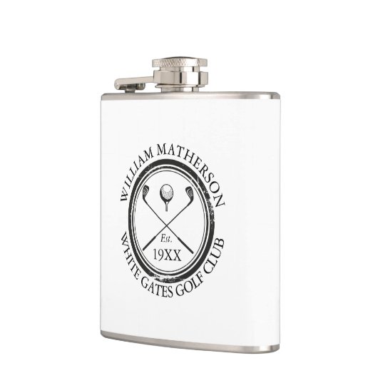 Persoonlijke Klassieke Golfclubnaam Heupfles (Links)