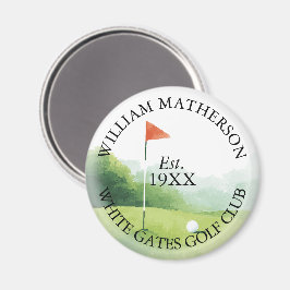 Persoonlijke Klassieke Golfclubnaam Magneet