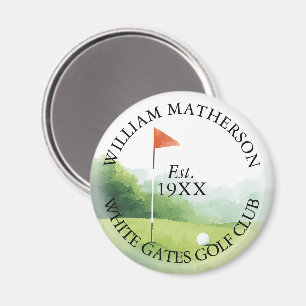 Persoonlijke Klassieke Golfclubnaam Magneet