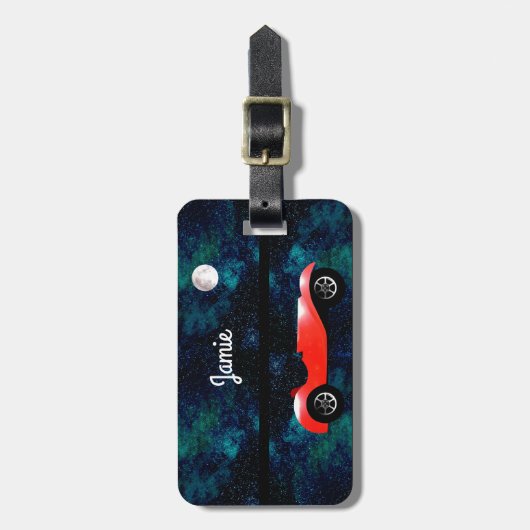 Persoonlijke klassieke kaartjes bagagelabel (Voorkant verticaal)