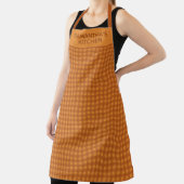Persoonlijke Klassieke Pompoen Herfst Gingham Plai Schort (Insitu)