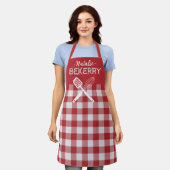 Persoonlijke klassieke rode tartan geruite Bekerry Schort (Gedragen)