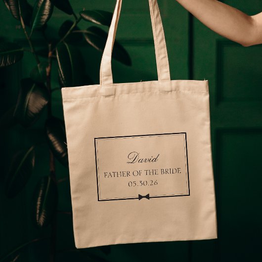 Persoonlijke Klassieke Vlinderdas Vader van de Bru Tote Bag