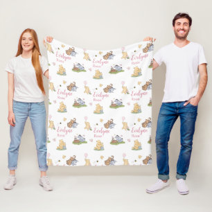 Persoonlijke Klassieke Winnie de Poeh Meisje BabyG Fleece Deken